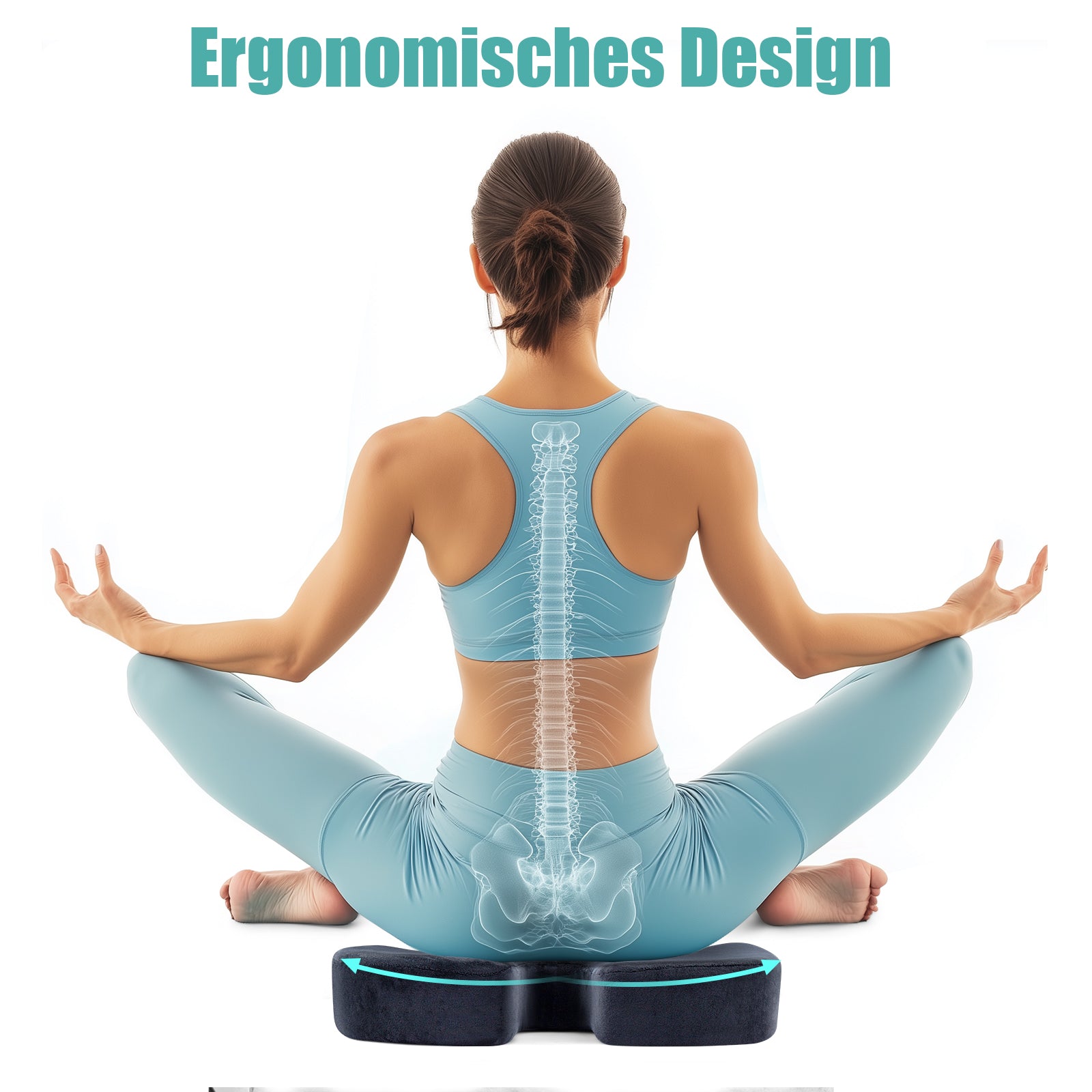 Orthopädisches Memory-Schaum Sitzkissen – Ergonomische Steißbein-Entlastung für Büro & Auto