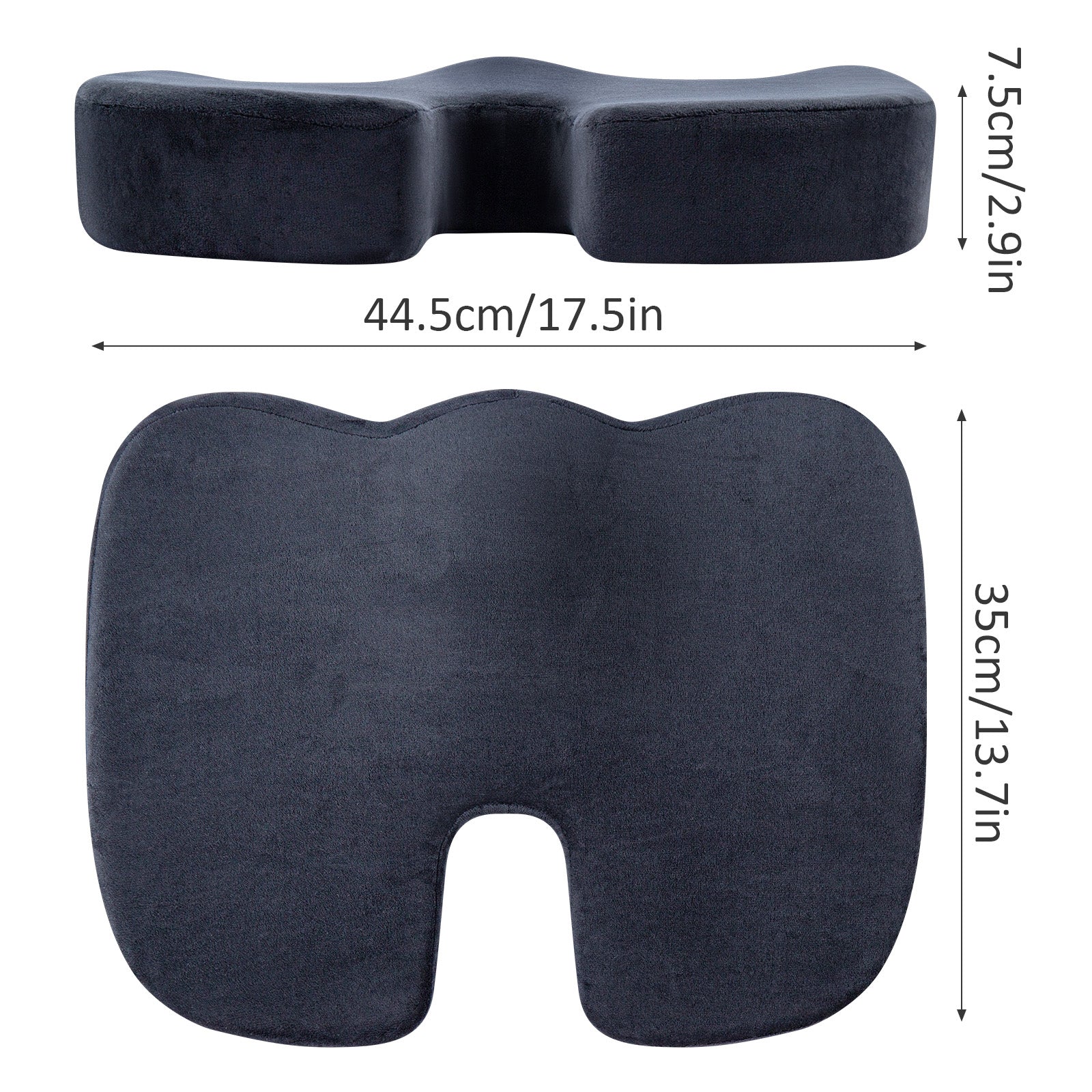 Orthopädisches Memory-Schaum Sitzkissen – Ergonomische Steißbein-Entlastung für Büro & Auto