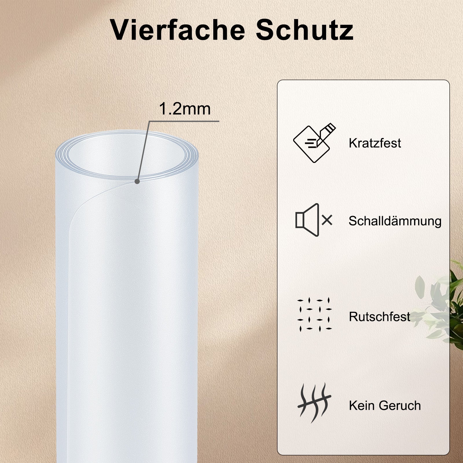 Premium Bodenschutzmatte für Bürostühle – Rutschfest & Kratzfest