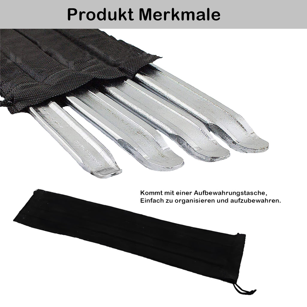 Profi-Montierhebel Set (4-teilig) – 30/40/50/60 cm Montiereisen aus robustem Manganstahl