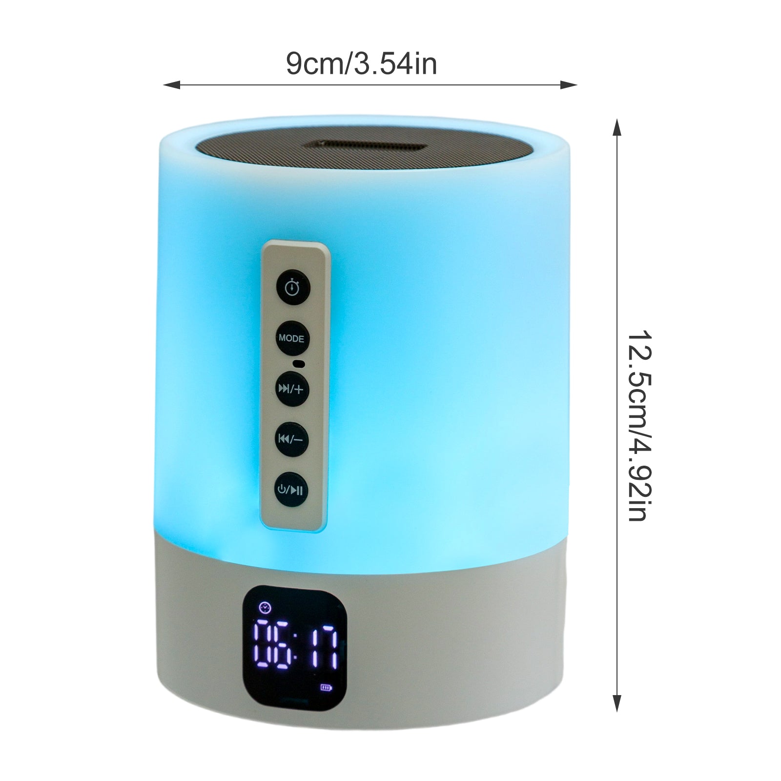 6-in-1 Smart-Nachttischlampe – Bluetooth Lautsprecher, Wecker & White Noise Machine