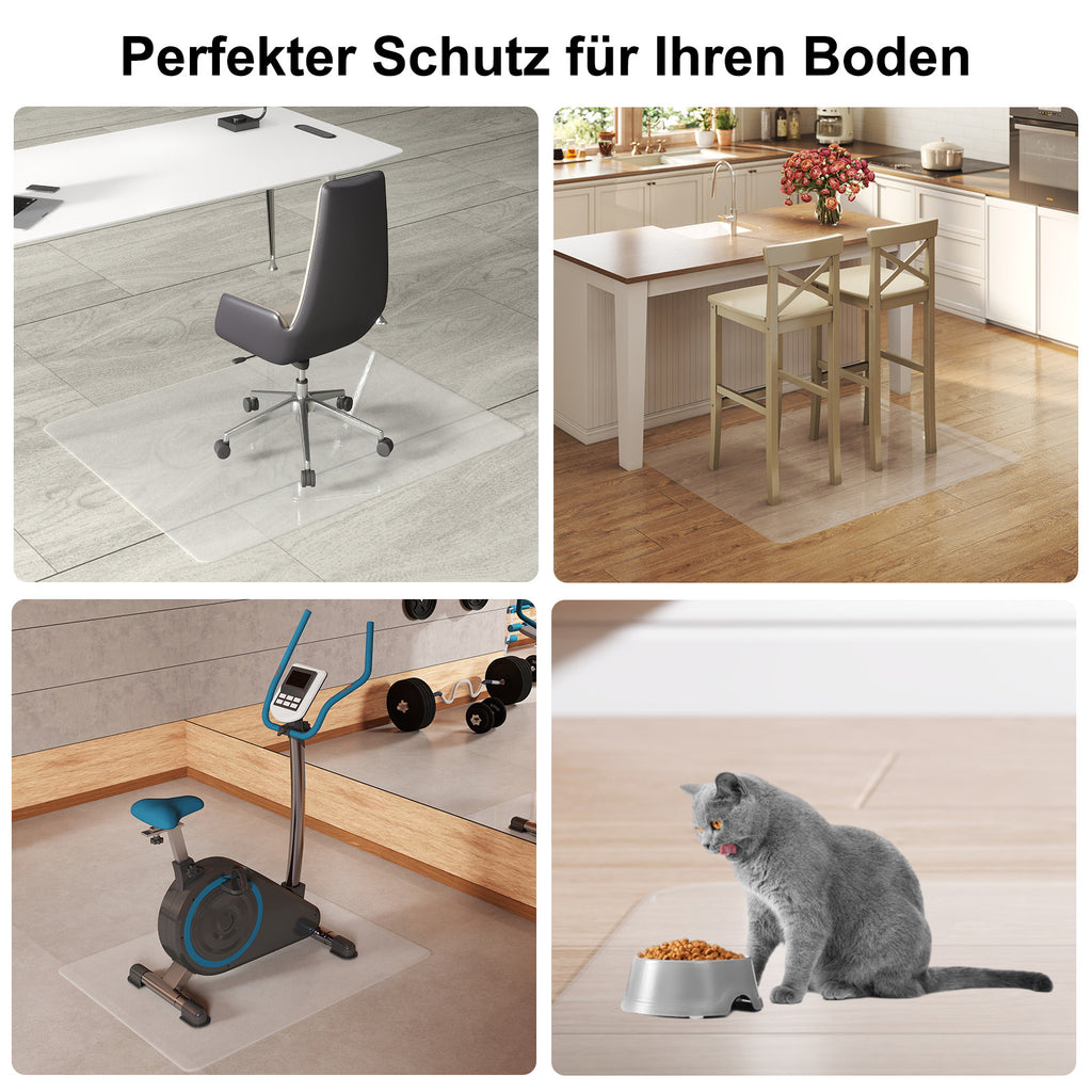 Premium Bodenschutzmatte für Bürostühle – Rutschfest & Kratzfest