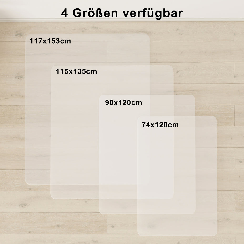 Premium Bodenschutzmatte für Bürostühle – Rutschfest & Kratzfest