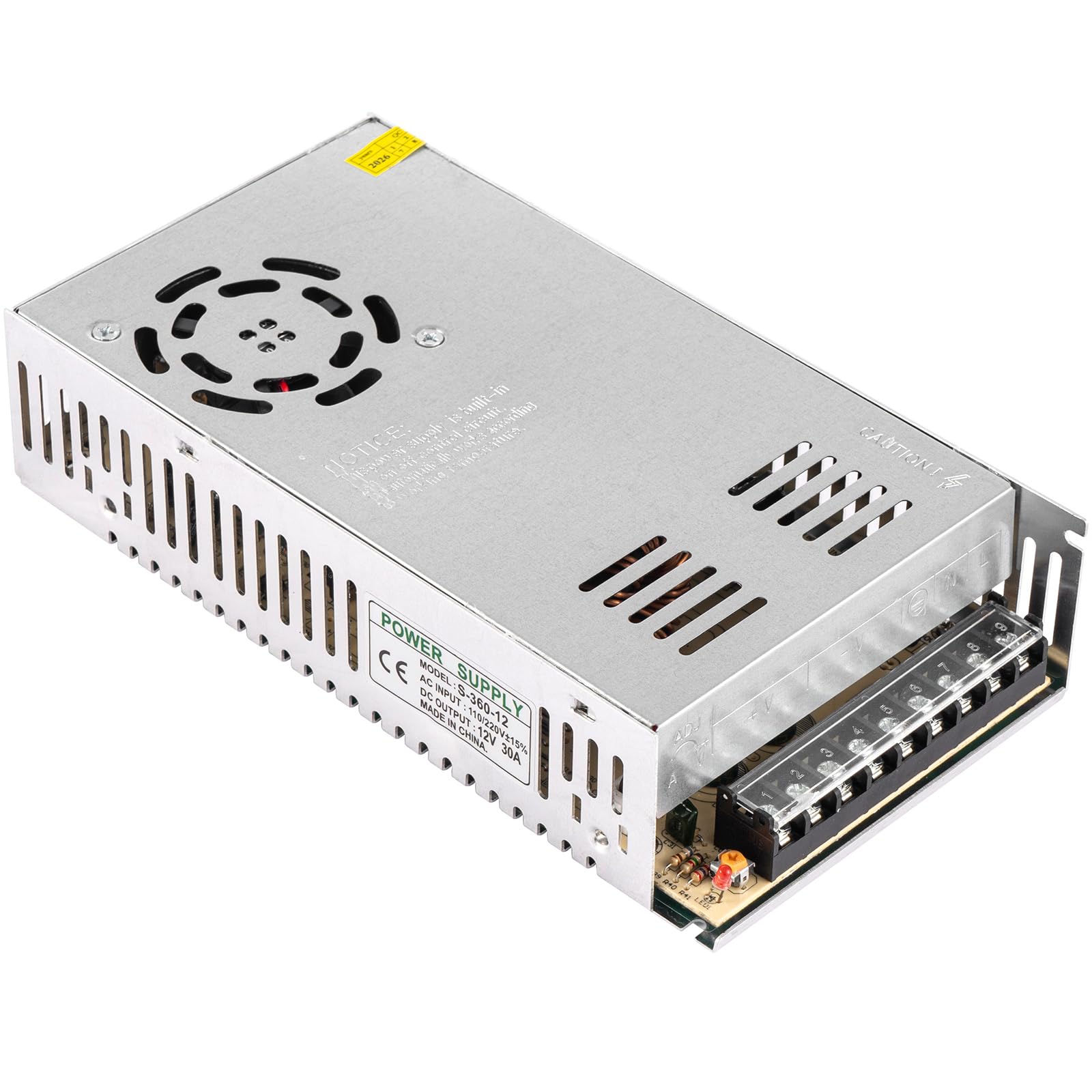 Profi Schaltnetzteil 12V 30A (360W) – Stabiler AC/DC Transformator für LED & 3D-Drucker