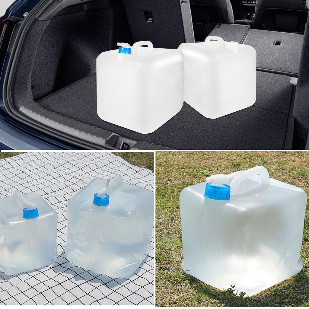 Faltbare Wasserkanister 10L mit Hahn – 3er-Set