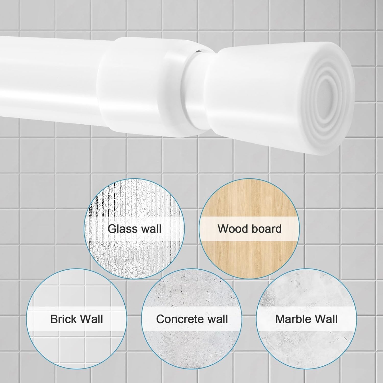 Premium Teleskopstange ohne Bohren – Vielseitige Klemmstange für Vorhänge, Dusche & Schrank