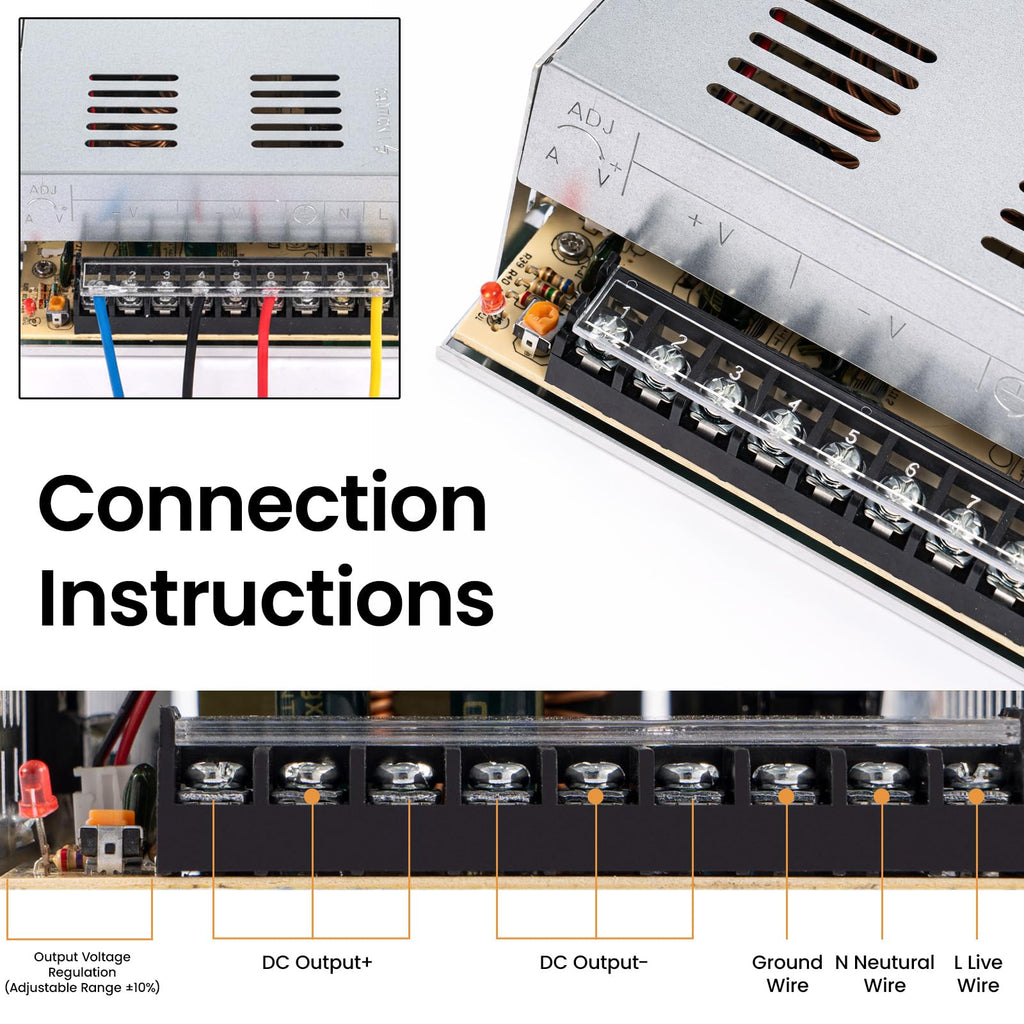 Profi Schaltnetzteil 12V 30A (360W) – Stabiler AC/DC Transformator für LED & 3D-Drucker