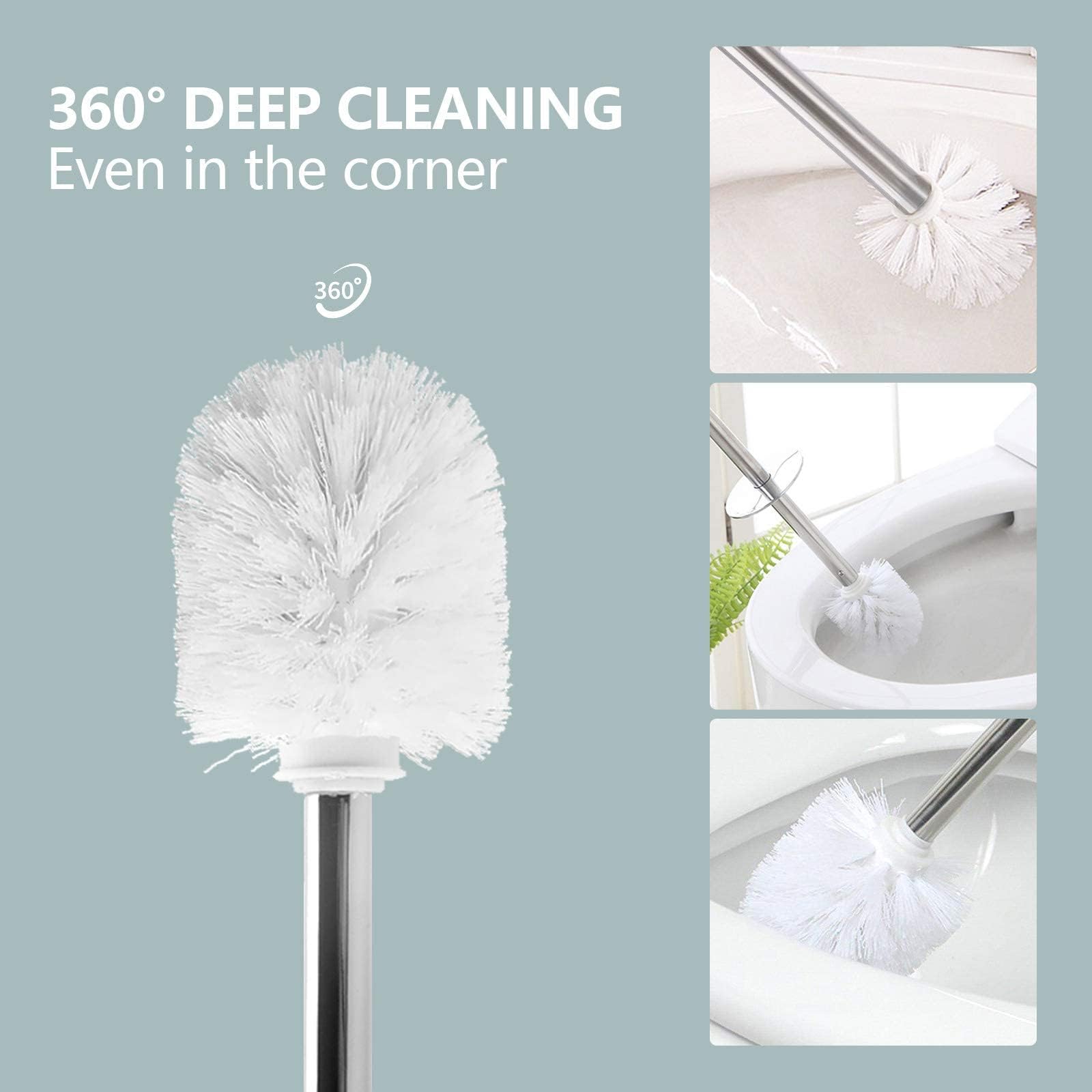 Design WC-Bürstenhalter zur Wandmontage – Edle Garnitur aus Edelstahl & Glas