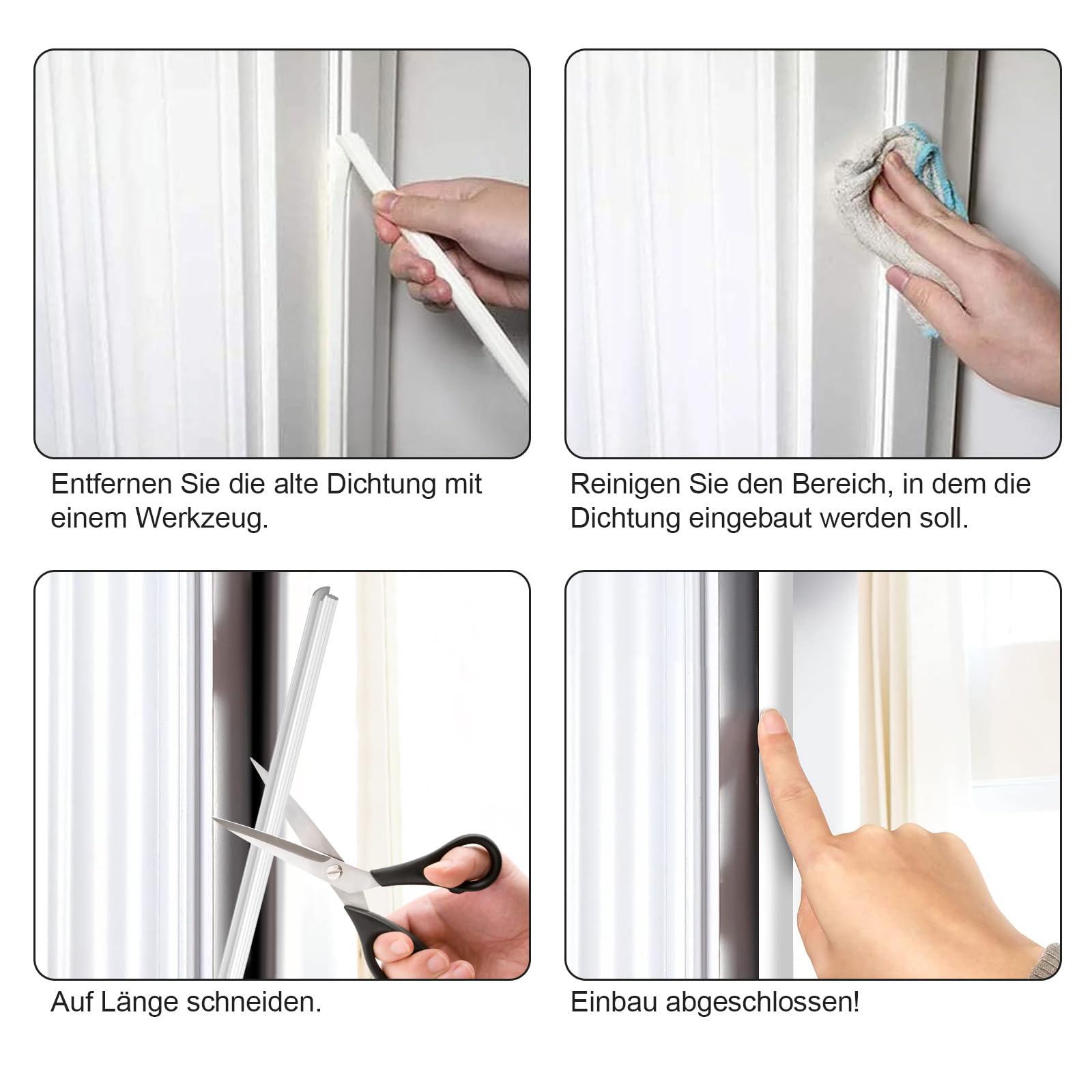 Premium Selbstklebende Türdichtung (10m) – Zugluftstopper, Schall- & Kälteschutz