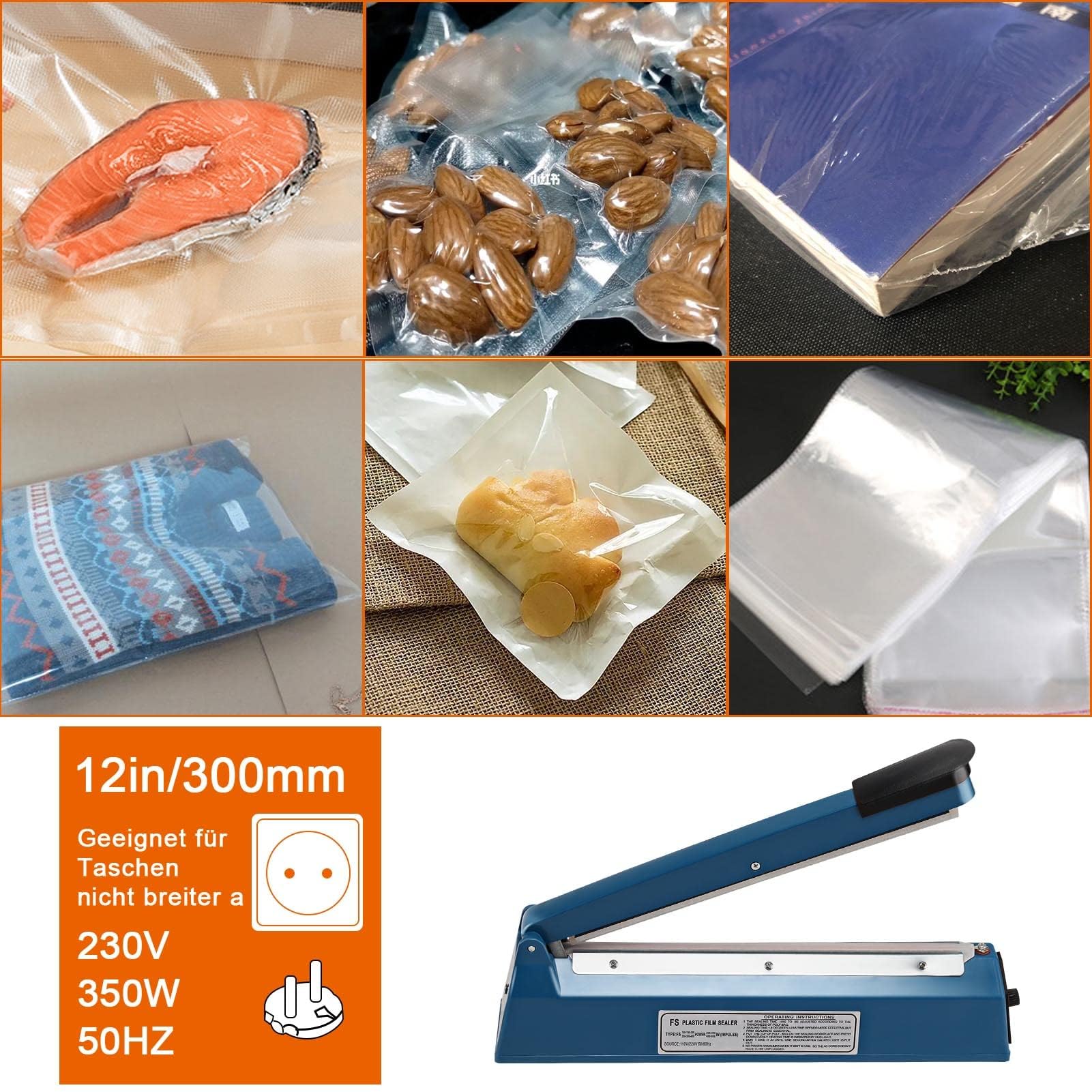 Profi Impuls-Folienschweißgerät (300 mm) – Zuverlässiger Beutelverschließer für Folien & Verpackungen