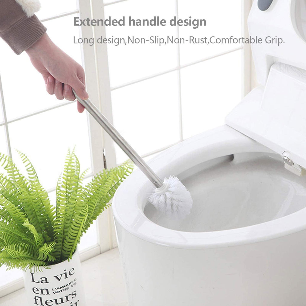 Design WC-Bürstenhalter zur Wandmontage – Edle Garnitur aus Edelstahl & Glas