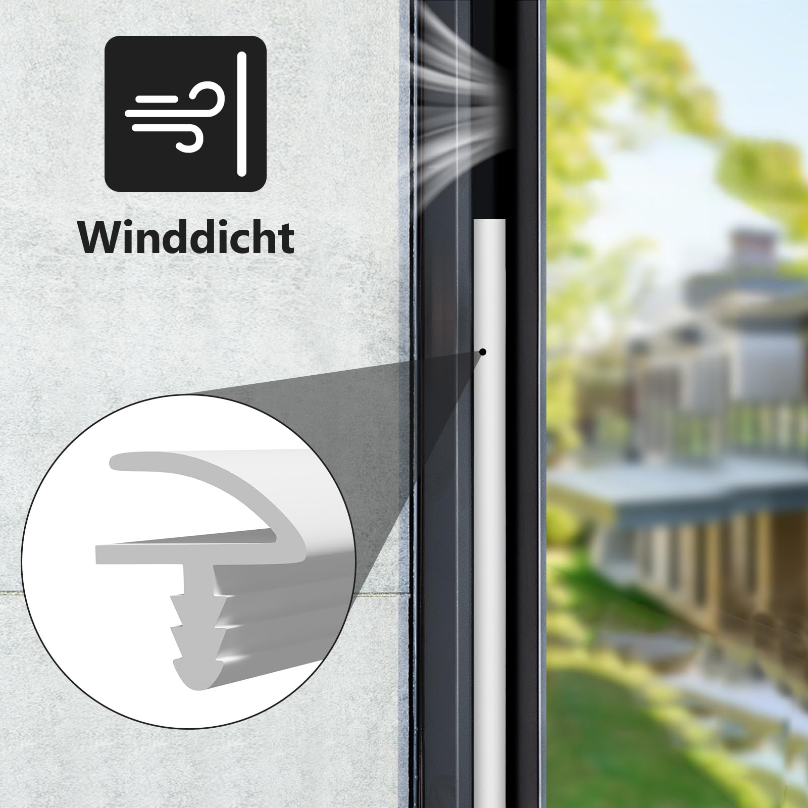 Premium Selbstklebende Türdichtung (10m) – Zugluftstopper, Schall- & Kälteschutz