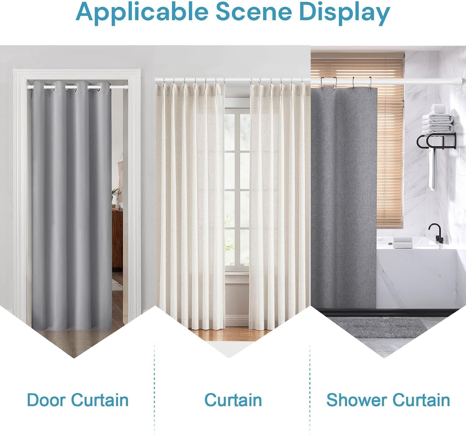 Premium Teleskopstange ohne Bohren – Vielseitige Klemmstange für Vorhänge, Dusche & Schrank